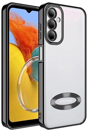 Galaxy M14 Kılıf Köşeleri Renkli Şeffaf Kamera Korumalı Silikon Luxury Kapak