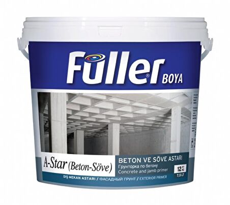 Füller A-Star Brüt Beton Söve Astarı 3,5 Kg Açık Mavi