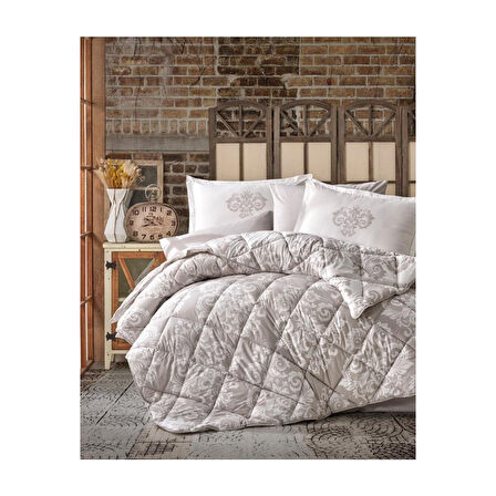 ÇİFT KİŞİLİK RANFORCE YORGAN JUNA BEJ