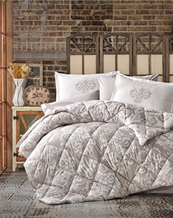 ÇİFT KİŞİLİK RANFORCE YORGAN JUNA BEJ