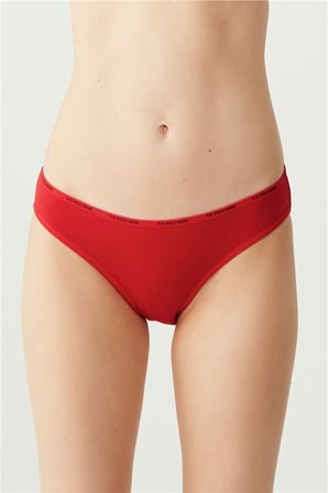 5'li Paket Kadın Düşük Bel Slip Pamuklu Karışık Renkli