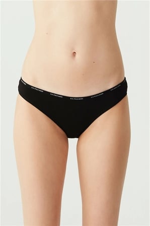 5'li Paket Kadın Düşük Bel Slip Pamuklu Karışık Renkli