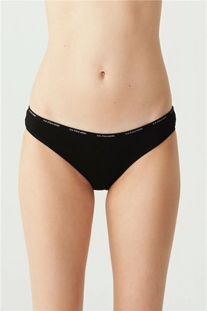 5'li Paket Kadın Düşük Bel Slip Pamuklu Karışık Renkli