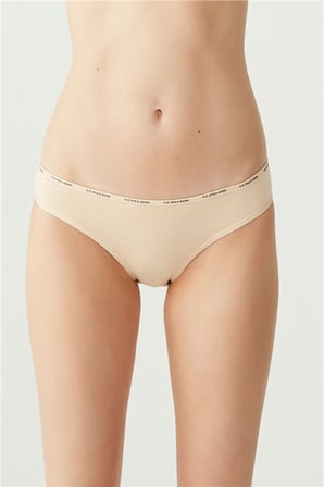 5'li Paket Kadın Düşük Bel Slip Pamuklu Karışık Renkli