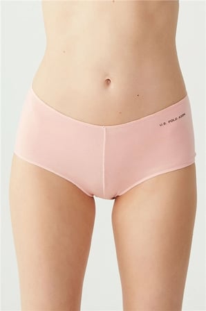 Kırmızı Somon Siyah Beyaz Ten 5'li Kadın Boxer