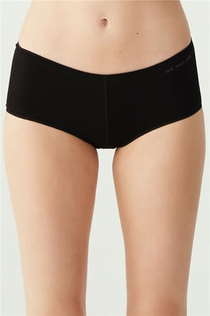 Kırmızı Somon Siyah Beyaz Ten 5'li Kadın Boxer