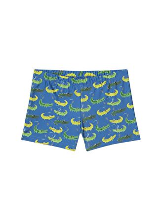 Slipstop Çok Renkli Erkek Çocuk Bisiklet Yaka Askılı Baskılı Mayo SM21120132 Alligator Mayo