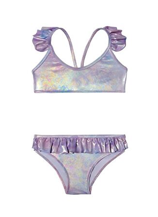 Slipstop Çok Renkli Kız Çocuk Baskılı Bikini Takım SM22110239 Vanessa Junior Bikini