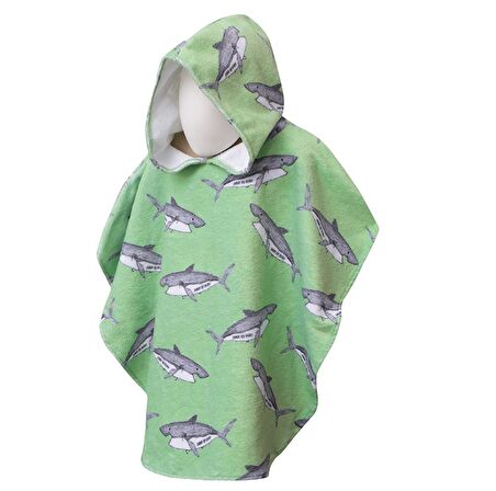 H22120033-R Slipstop Berko Mint Poncho Çocuk T-Shirt Yeşil