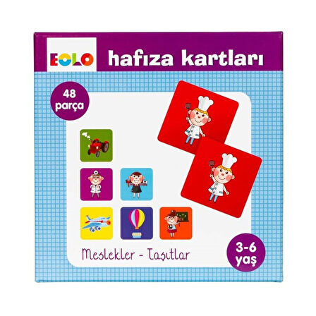 Eola Hafıza Kartları - Meslekler & Taşıtlar 3-6 Yaş