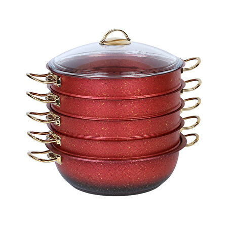 Oms 6091-C 30CM Granit Mantı Tencere Seti