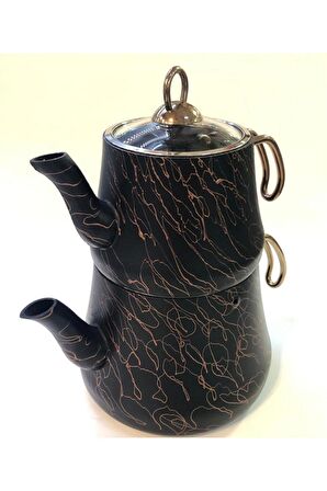 Oms 8204 Avangarde Granit Çaydanlık Bakır L-orta Boy