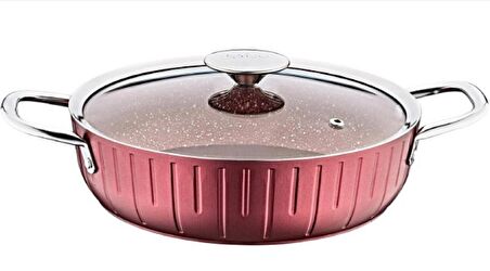 Oms Granit 20 Cm Colonna Derin Tencere 3118 Bordo