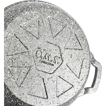 OMS 3729 Döküm Granit 2 Parça Kapaksız Sahan Set 18-20 cm Gri