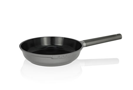 15016 - 3 Parça, İndüksiyonlu Ocak Uyumlu, Döküm, Seramik, ( 20 - 24 - 28 Cm ) Tava Seti Siyah
