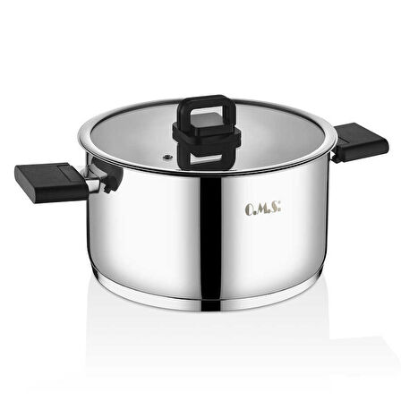 Oms Collection 8 Parça Katlanabilir Saplı İndüksiyon Taban Çelik Tencere Seti ( 1150 - Gümüş )