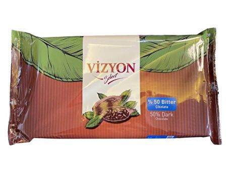 Vizyon Bitter Kuvertür Çikolata 2.5 Kg %50