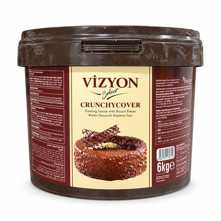 Vizyon Crunchycover Bisküvi Parçacıklı Kaplama Sosu 6 kg