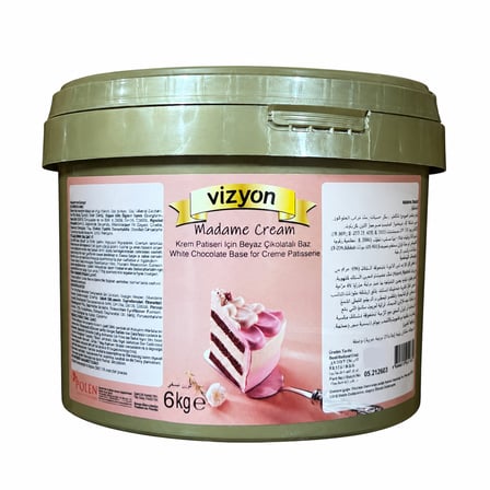 Vizyon Madame Cream Krem Patiseri İçin Beyaz Çikolatalı Baz 6 kg