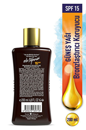 Eda Taşpınar Bronzlaştırıcı Koruyucu Yağ Spf 15 - 200 ML