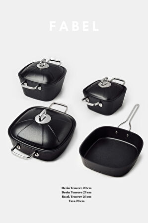 Fabel 7 Parça Tencere Seti Siyah