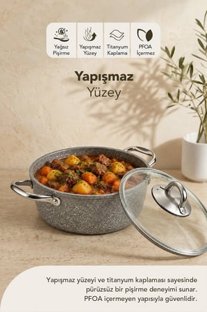 Urla Granit Derin Tencere 24 Cm