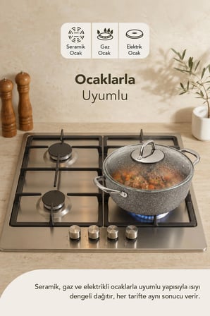 Urla Granit Derin Tencere 24 Cm