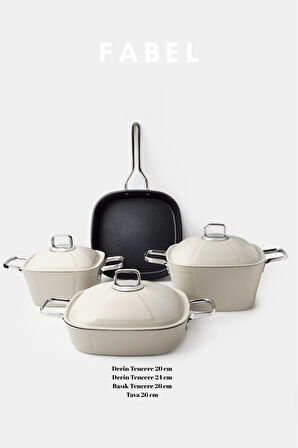 Fabel 7 Parça Tencere seti Krem