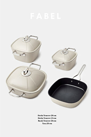 Fabel 7 Parça Tencere seti Krem