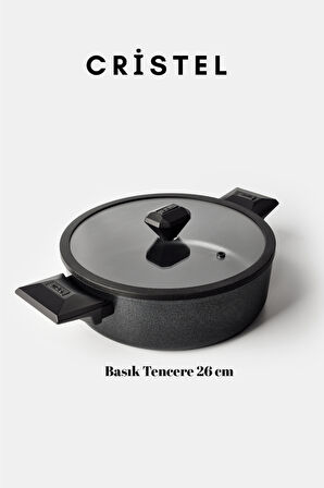 Cristel 7 Parça Tencere Seti Siyah