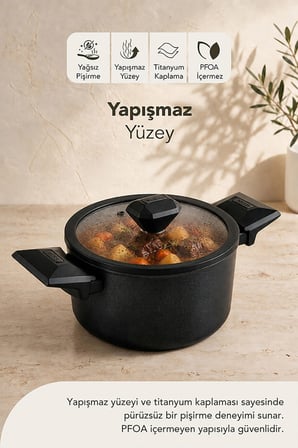 Cristel Titanyum Derin Tencere 20 Cm
