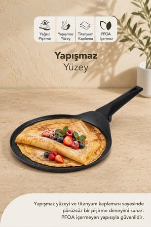 Cristel Titanyum Krep Tava 26 cm