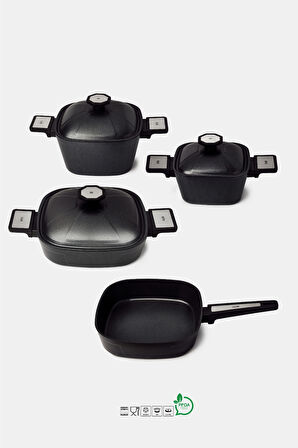 Brett 7 Parça Tencere seti Siyah 