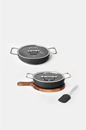 FİN 6 Parça sahan set (18-22 cm sahan, spatula, nihale, )