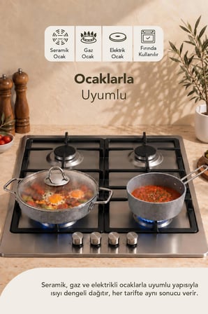 You 7 Parça Granit Kahvaltı Seti