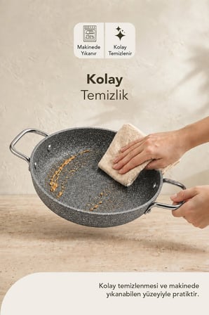 You 3 Parça Granit Tava Sahan Seti Kapaksız