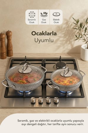 You Granit 4 Parça Sahan Seti
