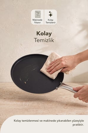 Esperanza Titanyum Krep Tava 26 Cm Krem 