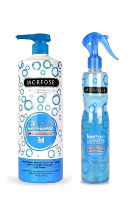 Morfose Collagene Şampuanı 2 In1 1000 ml + Morfose Collagene Fön Suyu 400 ml