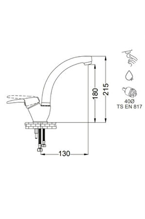 Güney Vista Mix Kısa Kuğu Lavabo Bataryası