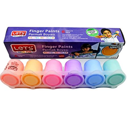 Lets Parmak Boyası Pastel Renkler  6 Renk x 25ml (L5500P)