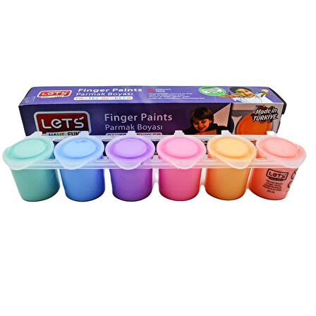 Lets Parmak Boyası Pastel Renkler  6 Renk x 25ml (L5500P)