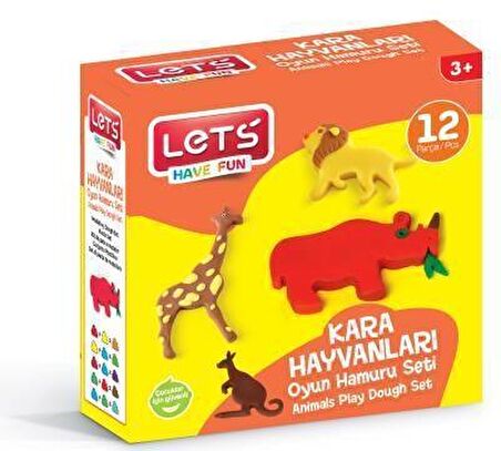 Lets Oyun Hamuru Kara Hayvanları Seti 12 Parça L8598