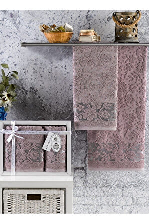 Annem Livya Hediye ve Çeyizlik Trend Cotton 2'li El,Banyo Havlu Set(50X90 1ADET,70X140 1ADET)Kutulu