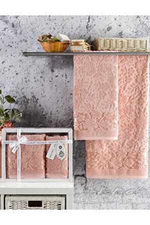 Annem Livya Hediye ve Çeyizlik Trend Cotton 2'li El,Banyo Havlu Set(50X90 1ADET,70X140 1ADET)Kutulu