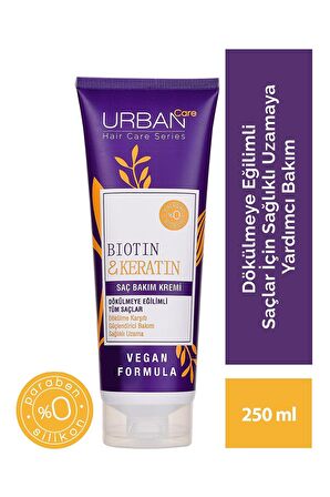 URBAN CARE BIOTIN & KERATİN SAÇ BAKIM KREMİ-DÖKÜLME KARİITI 250 ML