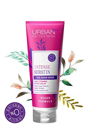 Urban Care Intense Keratin Onarıcı Yıpranmış Saçlar İçin Keratinli Sülfatsız Saç Kremi 250 ml