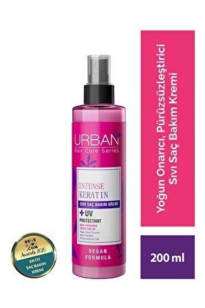 Urban Care Intense Keratin Onarıcı Yıpranmış Saçlar İçin Keratinli Sülfatsız Durulanmayan Sıvı Saç Kremi 200 ml