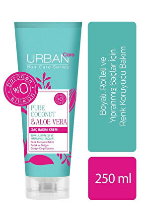 Pure Coconut & Aloe Vera Saç Bakım Kremi Boyalı Ve Röfleli Yıpranmış Saçlar 250ml