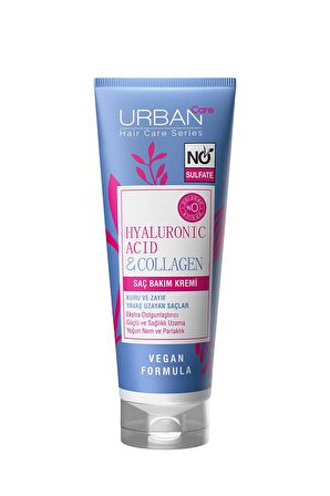 Urban Care Hyaluronic Acid & Collagen Hızlı Uzatma Etkili Kuru Saçlar İçin Sülfatsız Saç Kremi 250 ml